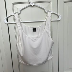 white crop top